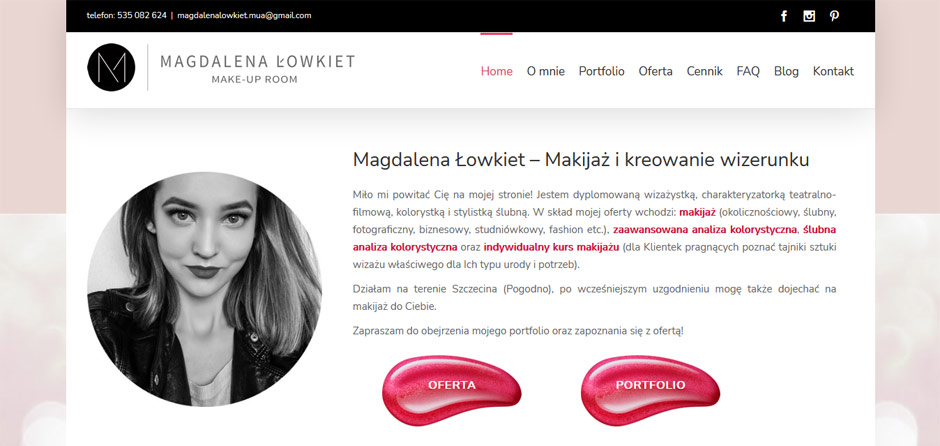 Makijaż, wizaż i stylizacja – Magdalena Łowkiet.